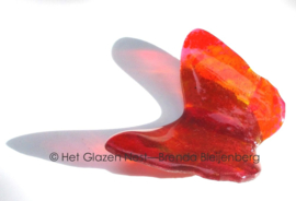 Oranje vlinder van glaskunst