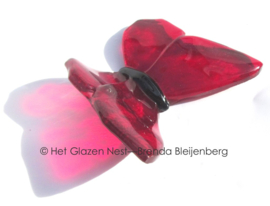Rood vlindertje van glaskunst