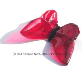 Rood vlindertje van glaskunst