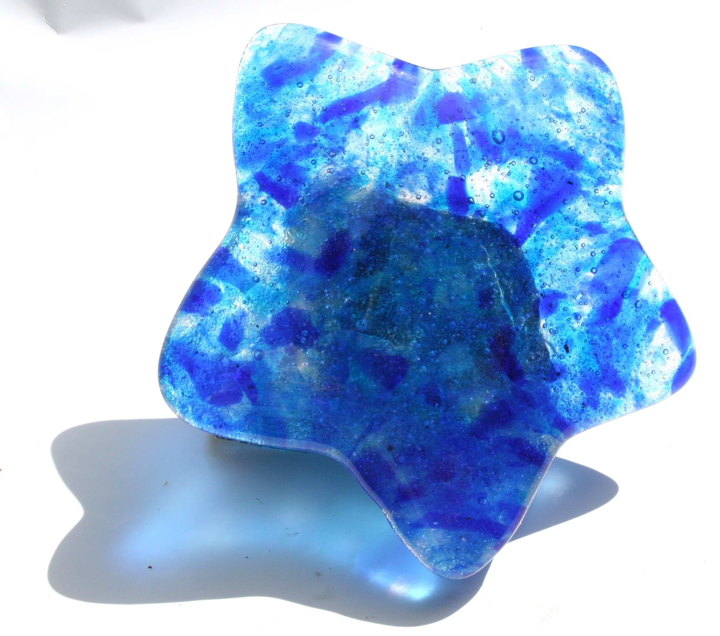 “Blauwe ster in glaskunst”