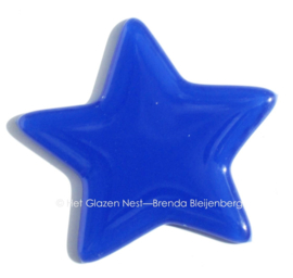 Blauwe ster van glas