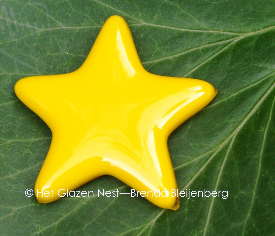 geel sterretje als ornament