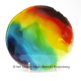 Glazen cirkel in regenboog kleuren