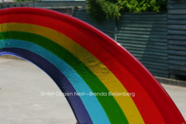 Grote regenboog in glaskunst