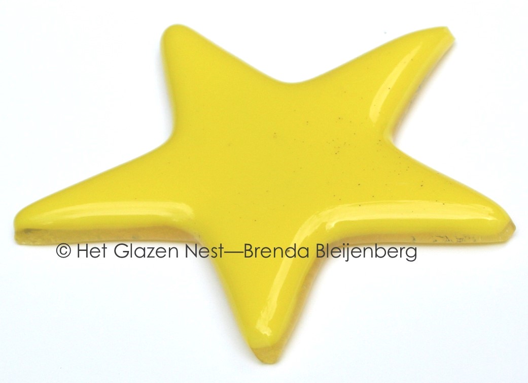 Gele glazen ster