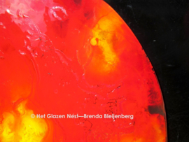 Glas sculptuur “ondergaande zon”