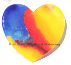 Glazen hart in bijzondere kleuren