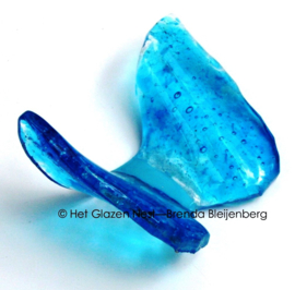 Glazen vlinder in aqua kleuren