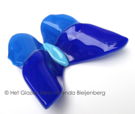 Blauwe vlinder van glas