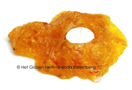 Glazen lichtje in geel