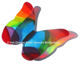 Bijzondere kleurige vlinder van glaskunst