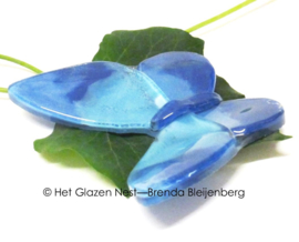 blauwe vlinder met ronde vleugels