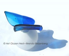 Vlinder urn in blauwe kleuren