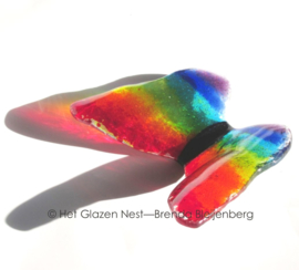 Regenboog vlinder in glaskunst
