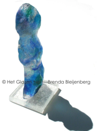Glazen mensen beeld in abstractie