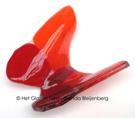 Rode glas vlinder