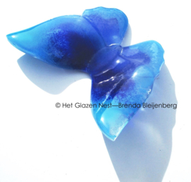 Blauwe vlinder als grafkunst