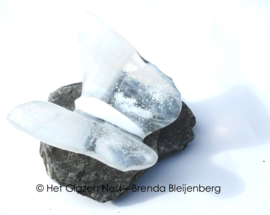 Witte vlinder van glas kunst