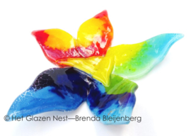 Abstracte kleurige glas bloem