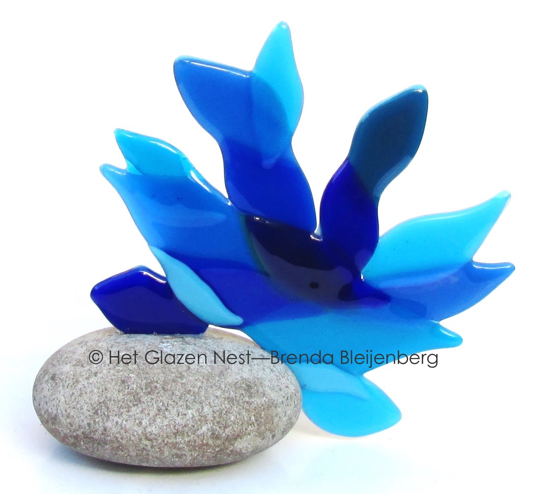 mini urn abstract mensfiguur in blauw