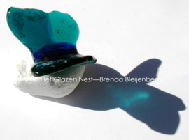 Glazen vlinder in emerald kleuren