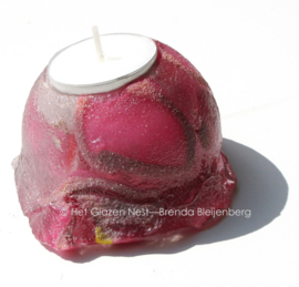 Waxinelichtje in roze kleuren