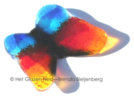 Kleurige glazen vlinder