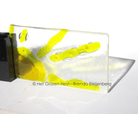 Glas plaatje met zon