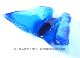 blauwe vlinder van glas