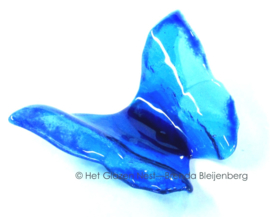 blauwe vlinder van glas