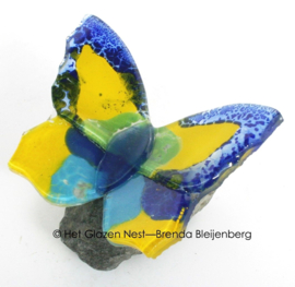 Speels kleurige vlinder van glas