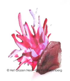 Grillige roze glaskunst