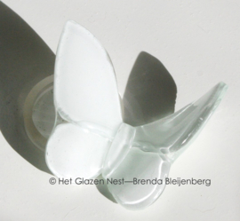 Witte urn vlinder van glas