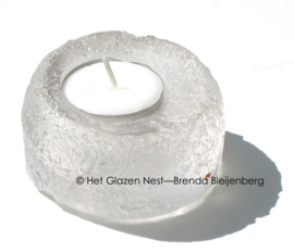 Waxinelichtje in rond casting glas