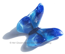 Glazen vlinder in blauwe kleuren