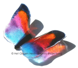Kleurige glaskunst vlinder