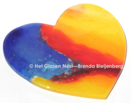 Glazen hart in bijzondere kleuren
