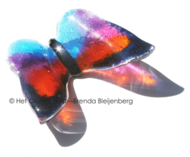 Kleurige glaskunst vlinder