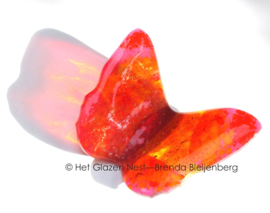 Oranje vlinder van glaskunst