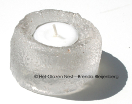Waxinelichtje in rond casting glas