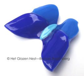 Blauwe vlinder van glas