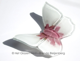 speels witte en roze vlinder