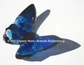 Blauwe vlinder als grafkunst