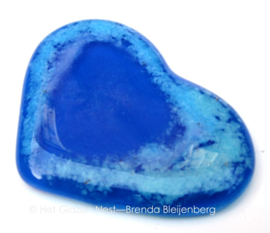 Blauw hartje met zeeblauwe slingers