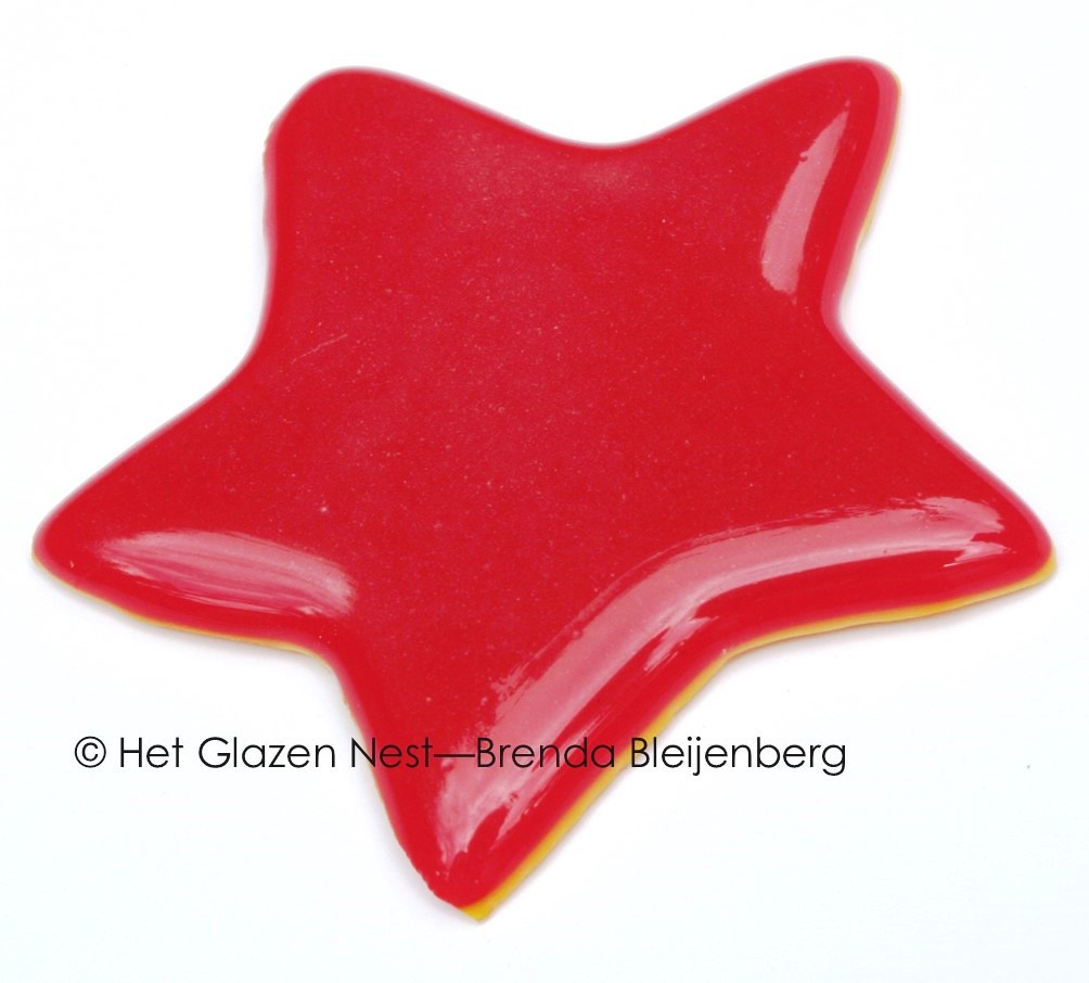 Rode ster in glaskunst