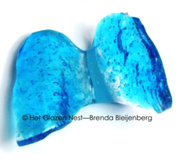 Glazen vlinder in aqua kleuren