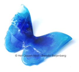 Blauwe vlinder als grafkunst
