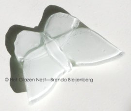Kleine witte vlinder van glaskunst