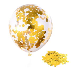 Confetti ballon gold (10 stuks)