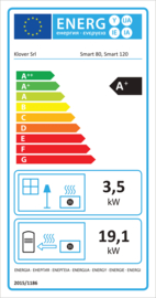 Klover SMART 80  -  pellet CV-fornuis zonder oven